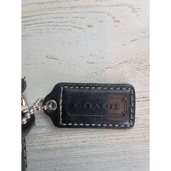 Coach Signature Jacquard CC Crossbody Bag Leather Accents Leaf Zipper Pull - Picture 4 of 10